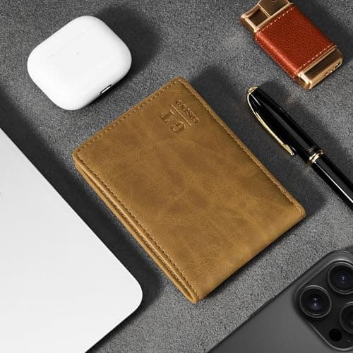 Gostwo Mens Wallet RFID Blocking Slim Minimalist Bifold Wallet with ID Window & Business Card Holder, Thin Front Pocket Design, Stylish Wallet for Men, Teen, Boyfriend, Husband - Thumbnail 2