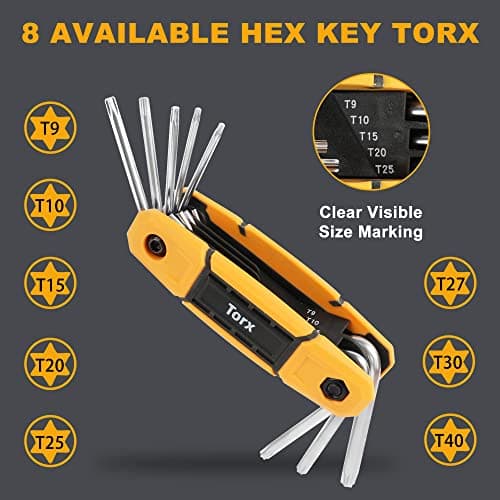 MULWARK 25 pcs Folding Allen Wrench Set | Metric & Standard SAE - Key Tool 3 Pack Portable Hex for Basic Home Repair and General Applications - Thumbnail 3