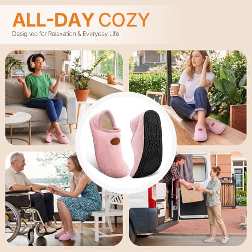 ATHMILE Slippers for Men Women Soft-Lightweight Slipper Socks Cozy Fuzzy House Shoes Slip-on Indoor Outdoor for Home Travel Gifts for Women Men - Thumbnail 6