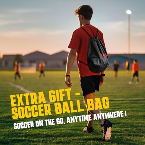 Funvip Light Up LED Soccer Ball, Rechargeable Glow in The Dark Soccer Ball with Bag, Christmas Birthday Soccer Gifts for 8-12 Years Old Boy Kids Teens, Cool Boy Toys Gifts for Ages 8 9 10 11 12+ - Thumbnail 6