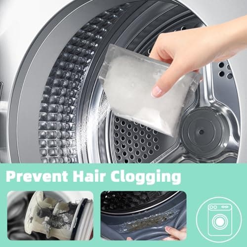 Upgarded Pet Hair Dissolver Pro Washing Machine Cleaner Powder, Deep Cleaning Pet Bedding, Deep Cleaning Washing Machine, 3 Sachets, 405g, Dog Cat Hair | Stain | Odors Remover for Laundry, No More Fur - Thumbnail 4