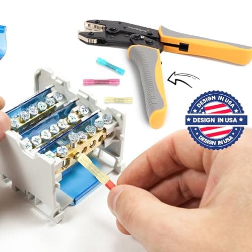 Mulwark Wire Crimping Tool for Heat Shrink, Wire Crimper AWG 10-22 | Professional Wire Crimpers-Crimping Pliers for Automotive, Marine & DIY Electrical Projects - Thumbnail 3