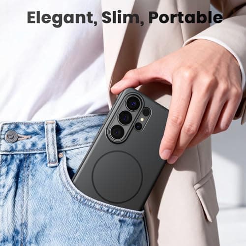 WSKEN Magnetic for Samsung Galaxy S26 Ultra Case - 100% Fit for MagSafe, Skin Friendly Grip Military Grade Shockproof Protective Cover, Slim Thin Phone Case for Galaxy S26 Ultra, Grey - Thumbnail 6