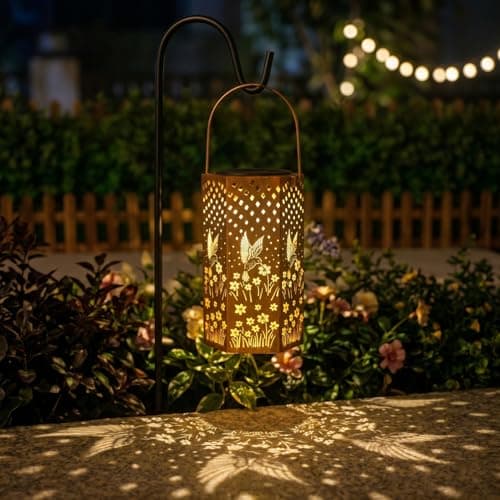 Eandisom Birthday Gifts for Women - Garden Decor Hummingbird Solar Lanterns Outdoor Waterproof, Mothers Day Gifts for Mom Grandma, Hanging Solar Lights Outside for Yard, Patio - Thumbnail 5
