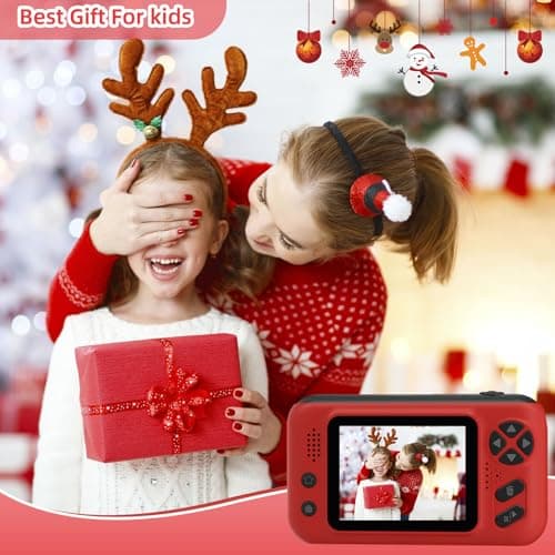 Makolle Kids Camera for Girls, mini Camera for Childrens Age 3-8, Red - Thumbnail 5