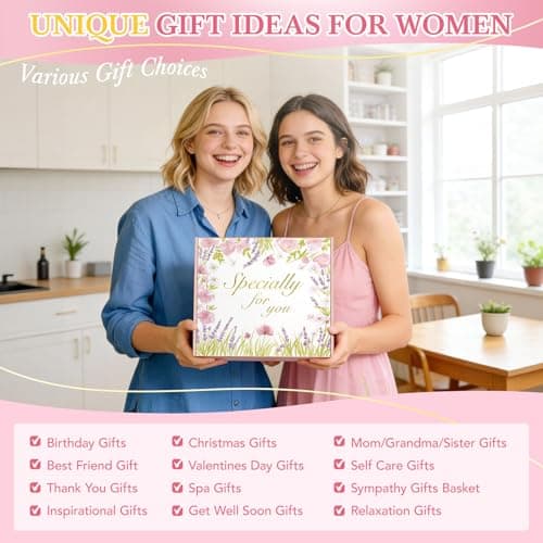 Mother's Day Gift Baskets for Women, 11 PCS Unique Birthday Gifts for Women, Self Care Gift Baskets, Thank You, Sympathy Inspirational Friendship Gifts for Mom, Grandma, Wife, Sister, Friends - Thumbnail 3