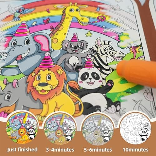 Lumikidz 3-in-1 Reusable Water Painting Book for Kids – Preschool Learning Toy with 10 Themes – Water Coloring & Color-Sorting Game – No Mess Painting & Reusable Fun for Ages 3+ - Thumbnail 2