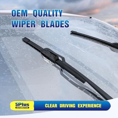 5 PLUS Windshield Wipers Replacement for Jeep wrangler JK 2008-2018,Jeep wrangler 2007-2017 Premium All-Weather Front & Rear Wiper Blades 15"+15"+13"-OEM Original Factory Quality(Set of 3) - Thumbnail 4