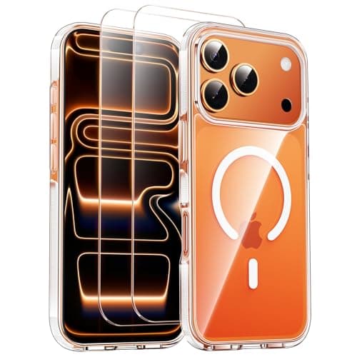 SMARTDEVIL for iPhone 17 Pro Case with 2 Screen Protectors, [Compatible with Magsafe][Anti-Yellowing][Military-Grade Protection] Shockproof Slim Magnetic Phone Case with White Border Design - Image 1