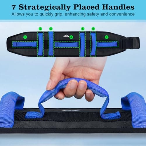 supregear Gait Belt - Anti-Slip Transfer Belt for Seniors, Nursing Safety Patient Assist with 7 Handles - Elderly, Bariatric, Handicap, Physical Therapy - PT Gate Strap Quick-Release Buckle - Thumbnail 3