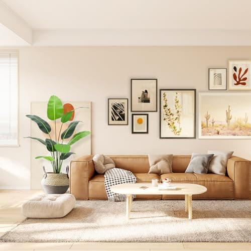 Plastic Artificial Bird of Paradise Plant 5 ft (60 in) Fake Palm Tree for Indoor Outdoor Modern Decor Faux Plants for Home Office Perfect Housewarming Gift with 10 Trunks Faux Leaves 2 Pack - Thumbnail 6