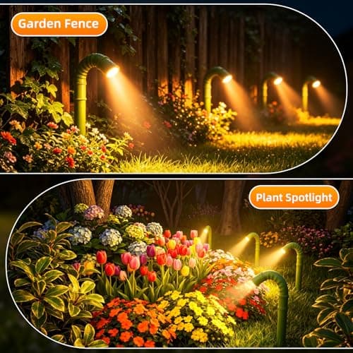 Collasis Solar Garden Lights, Solar Pathway Lights Outdoor 4 Pack, 3500K Warm LED Solar Lights Outdoor Waterproof with Split Design Flexible Bend Bamboo Stakes for Yard Lawn Patio Decor Outside - Thumbnail 4