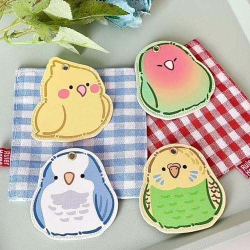 WEAUSUP Tracker Tag Holder Case with Keychain, Anti-Scratch Protection of Tracker Tags,Universal Smart Tag Holder,Cute Birds Shapes Designed for Birds Lovers - Image 1