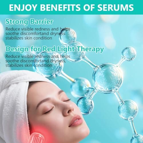 Red Light Therapy Activation Serum, Red Light Therapy Serums for Face and Neck, Hydrating Serum for Face, Facial Serums Anti Aging and Reduce Wrinkles, Pure Formula Facial Serum for Women, 1OZ - Thumbnail 3