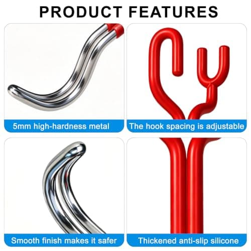 Cityeagle Bow Hanger for Truck, Bow Buddy Bow Hanger for Truck, Bow Rack for Truck Compatible with sedans, SUVs, Jeeps Truck Accessories, 2-Pack Bow Hooks Composite Bow Frame - Thumbnail 5