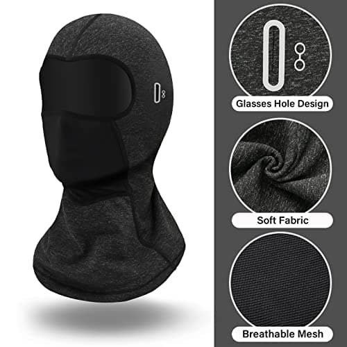 Bodvera 2 Pack Balaclava Winter Ski Mask for Men Women Windproof Warm Face Mask for Skiing, Snowboarding, Motorcycle Riding - Thumbnail 2