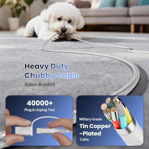 Cruise Travel Essentials 2026, 3 in 2 Multi Charging Cable/Cord with IP/USB C/iWatch Charger, Travel Chargers for Multiple Devices, Compatible with iWatch Series/iPhone 17-8/iPad/AirPods 5FT - Thumbnail 5