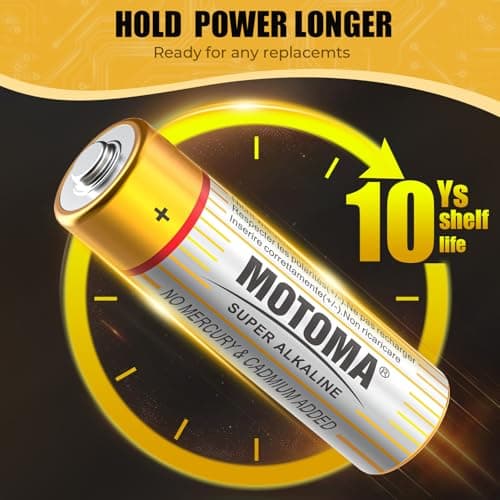 MOTOMA AA Batteries 48Pack 1920mAh Alkaline Double A Batteries 10 Year Shelf Life AA Battery Long Lasting Power Batteries AA for Alarm Clocks Remotes Electronic Devices - Thumbnail 6