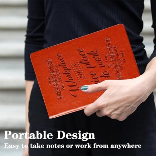QDWXDEL Difference Maker Gift,A5 Hardcover Leather Journal for Women, Employee Appreciation Gifts Journal Notebook for Work,Social Worker Gifts (DIFFERENCE) - Thumbnail 6
