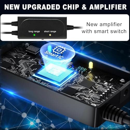2026 Amplified TV Antenna Indoor/Outdoor, 3600+ Miles Long Range for Local Channels High Gain UHF/VHF HD TV Antenna with Amplifier Supports 4K 1080p All Smart/Old TVs, 17ft Coaxial Cable - Thumbnail 4