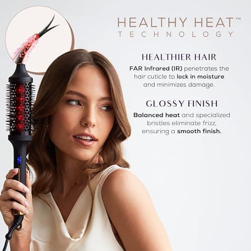 Sutra Thermal Brush - Lightweight Heated Round Brush for Hair Styling & Blow Out - Digital Display, Auto Shut-Off & Ionic Technology - Professional Styling Tools for All Hair Types - Thumbnail 2