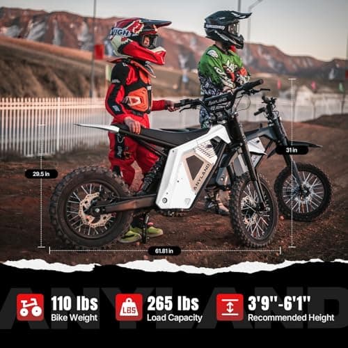Anyland Rev 01 Electric Dirt Bike for Teens Adults, 3000W Electric Motorcycle with 48V/22.5AH Battery, 48 Mile Range, E Dirt Bike with Hydraulic Brakes, Mountain Off-Road Ebike - Thumbnail 4