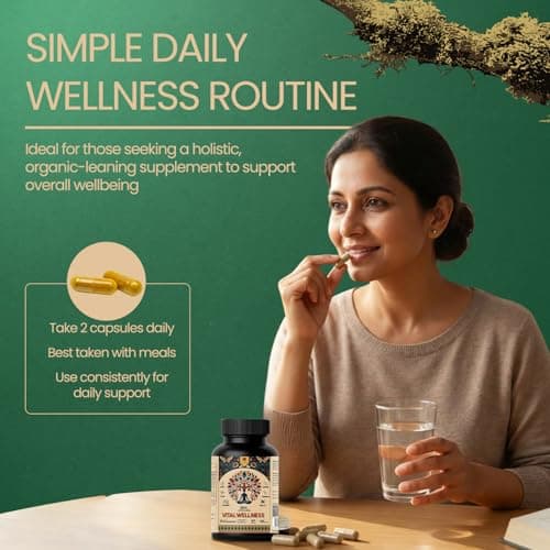 Veda Bloom Calm Energy Supplement for Busy Professionals – Stress Relief & Focus Support | No Jitters No Crash | Natural Formula for Work Productivity | 60 Capsules - Thumbnail 4