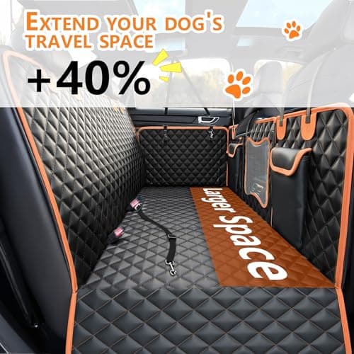 Back Seat Extender for Dogs,Dog Car Seat Cover for Back Seat with Hard Bottom Holds 500 lbs,Car Seat Protector,Waterproof Extender for Dogs,Dog Hammock,Pet Bed for Full-Size Cars,SUVs, Small Trucks - Thumbnail 2