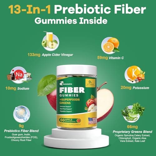 Femmetra 9G Fiber Gummies for Digestive Health & Regularity - Thumbnail 3