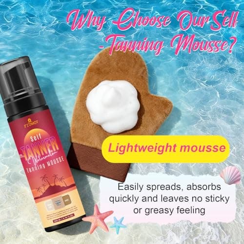 Self-Tanning Mousse for a Natural, Sun-Kissed Glow – Fast-Drying, Streak-Free, Long-Lasting Formula, 6.76 FL - Thumbnail 6