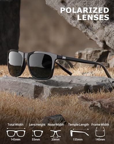 KALIYADI Mens-Sunglasses Polarized Sunglasses-Men Women: Classic Sun glasses with UV400 Protection for Driving Golf Fishing - Thumbnail 3