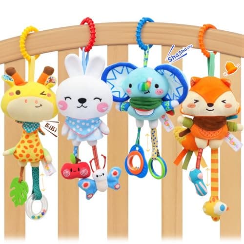YELUFT Baby Toys for 0 3 6 9 12 Months, Baby Hanging Toys, Car Seat Stroller Crib Gym Baby Rattle Toys with Teether for Newborn Infants Toddlers Baby Boys Girls Gifts - Image 1