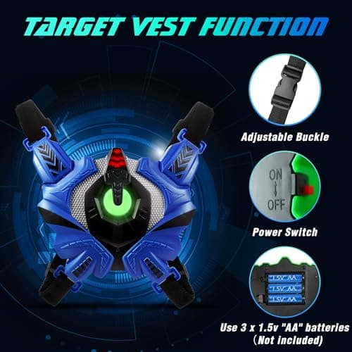 Stlloys Laser Tag, Laser Tag Guns Set of 4 with Vests, Infrared Lazer Tags Game, Lazer Tags Set 4 Player for Kids Adults, Toys for Kids Ages 6 7 8 9 10 11 12+ Year Old Boy Birthday - Thumbnail 5