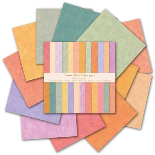 Scrapbook Paper, 12x12 Double Sided Patterned Papers, 24 Sheets Pattern Paper for Card Making, DIY Photo Album Decor (Summer)