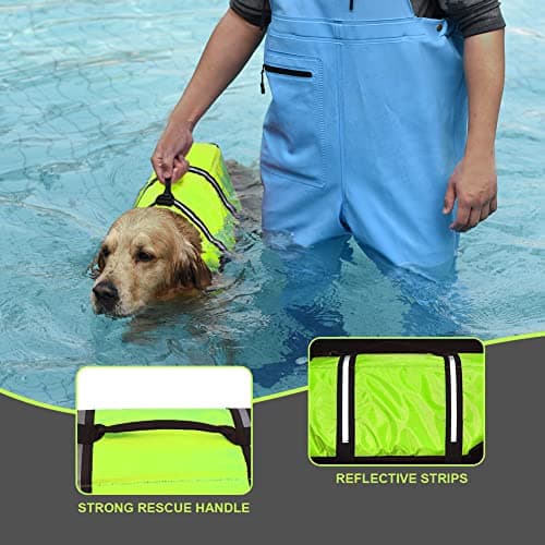Doglay Dog Life Jacket with Rescue Handle, Dog Life Vest for Swimming Boating, Adjustable Reflective Puppy Swim Vest with Superior Buoyancy for Small Medium Large Dogs - Thumbnail 5