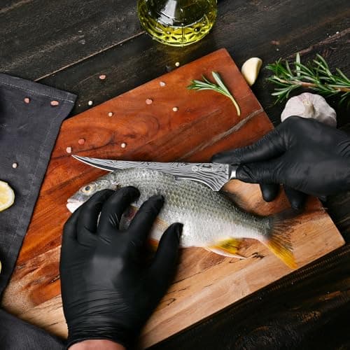 Sunnecko Boning Knife with Pakkawood Handle,6 inch High Carbon German Stainless Steel Fillet Knife for Meat and Poultry - Thumbnail 6