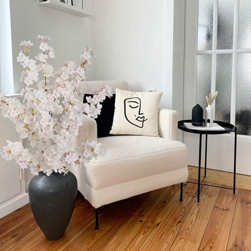 Apeair Artificial Cherry Blossom Branches 3Pcs 40" Faux Silk Cherry Blossom, Fake Flowers with Leaves Bouquet Decorations for Home Living Room Bedroom Table Centerpiece Vase Wedding Decor - Thumbnail 5