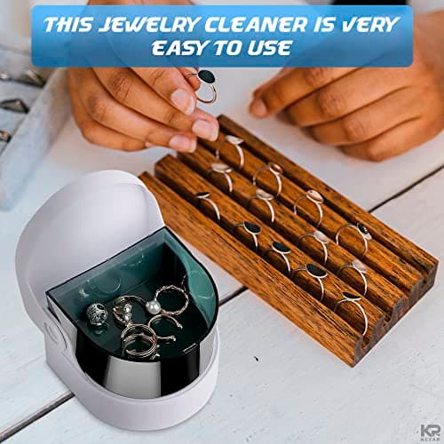 Sonic Cordless Denture Cleaner for Jewellery Ring, Necklace, Coins & Dentures - Portable Battery Vibrating Machine for Professional or Personal Use - Thumbnail 6