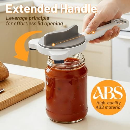 SANYOUEU Jar Opener for Seniors Weak Hands and Arthritis, Adjustable Can Jar Lid Bottle Opener Stainless Steel, Non Slip Grip Easy Open Kitchen Jars,Bottles & Cans - Thumbnail 3