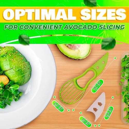Avocado Slicer Tool 3 in 1 – Food-Grade Plastic Cutter, Peeler & Pit Remover for Easy Slicing, Scooping & Quick Food Prep – Easy to Use Avocado Peeler Tool | Durable Ergonomic Design Kitchen Gadget - Thumbnail 2