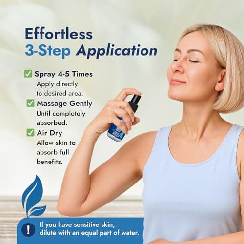 Pure Magnesium Oil Spray 3.4oz Travel Size - Topical Magnesium Spray for Sleep & Feet - Extra Strength - USP Grade - 100% Natural and Organic Oil for Muscle Pain & Cramps - TSA Approved - Made in USA - Thumbnail 4