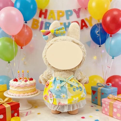 Clothes and Dress for Doll, 6 Pack Doll Outfits for 17cm Plush, Perfect for Play and Display, Accessories for Doll's Collectors, (No Dolls) (Set 1) - Thumbnail 4