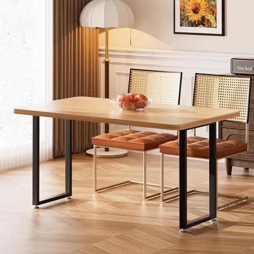 SNYXXOZ Table Legs 28”H x 35”W Heavy Duty Metal Furniture Legs Square for Dining Table Kitchen Table Office Desk Table Base Replacement with Adjustable Feet Pads Screws 1000 LBS Load Black Set of 2 - Thumbnail 6