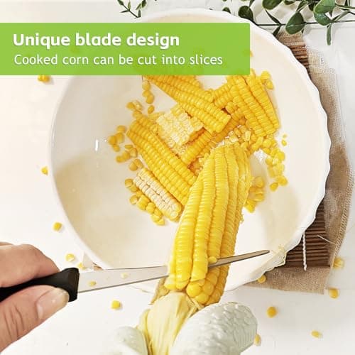 Corn Peeler,Corn Stripper Tool,Corn knife for corn removal,Corn Cutter,Corn Peeling Knife,Corn Scraper,Quick Corn Grain removal, Kitchen Multifunctional Knife（1Pcs） - Thumbnail 3