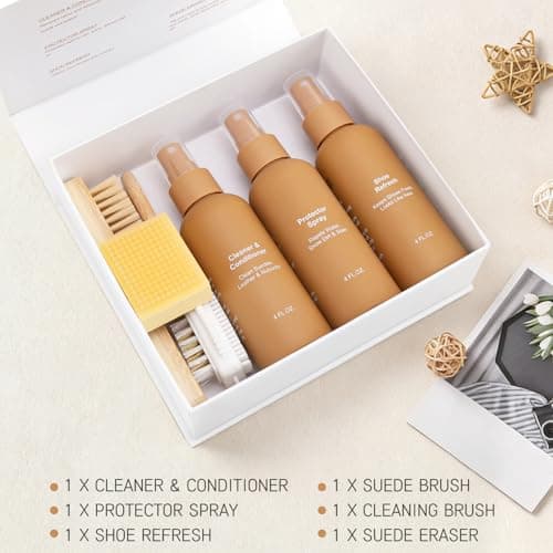 UGOOOSI Suede Care Kit, Deep Cleaning Shoe Cleaner with Water and Stain Repellent Spray | Professional Grade Suede Brush & Eraser Set for Restoring Nubuck, Sheepskin Shoes and Boots - Thumbnail 2