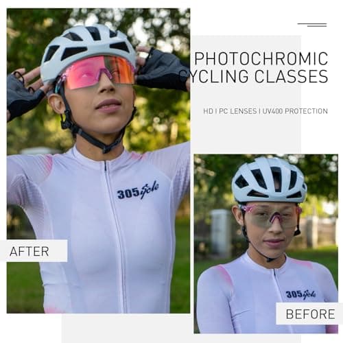 SCVCN Photochromic Cycling Glasses Frameless Sports sunglasses for Men Women - Ideal For Baseball, Bike, Golf, Running - Thumbnail 2