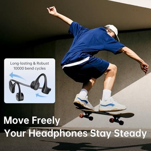 Kinglucky Bone Conduction Headphones, 23.5g Ultra-Lightweight Open Ear Headphones Wireless Bluetooth,Comfortable Fit, Upgrade Waterproof Sports Headset for Running, Walking, Cycling, Workout, Gift - Thumbnail 6