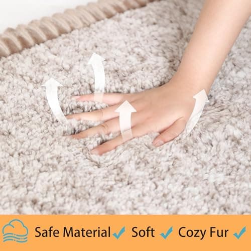 MINIDEAR Dog Crate Pad, Crate Bed Non-Skid Kennel Pad, Rubber Backing Memory Foam for Dog Bed Mat, Machine Washable Dog Bed for Crate, 23"x36" - Thumbnail 6