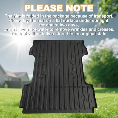 LUMWAY Truck Bed Mat for Ford F250 F350 F450 Super Duty Crew Cab 2017-2026, All Weather Truck Bed Liner for 2026 Ford F-250 F-350 F-450 Accessories, 6.8FT 81.9'' TPE Heavy Duty Cargo Liner Truck Mat - Thumbnail 6