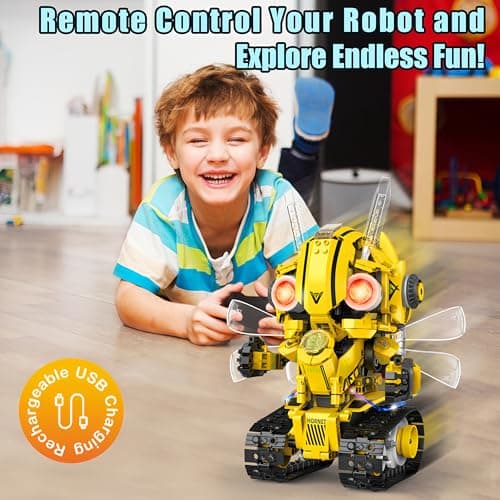 Yerloa Robot Building Kit STEM Gifts for Boy Ages 8-13 with App & Remote Control, 5 in1 Building Set Coding Robotic Toys for Kid Aged 6 7 8 9 10 11 12 Years Old Boy Girl Easter Birthday Gifts (673pcs) - Thumbnail 5